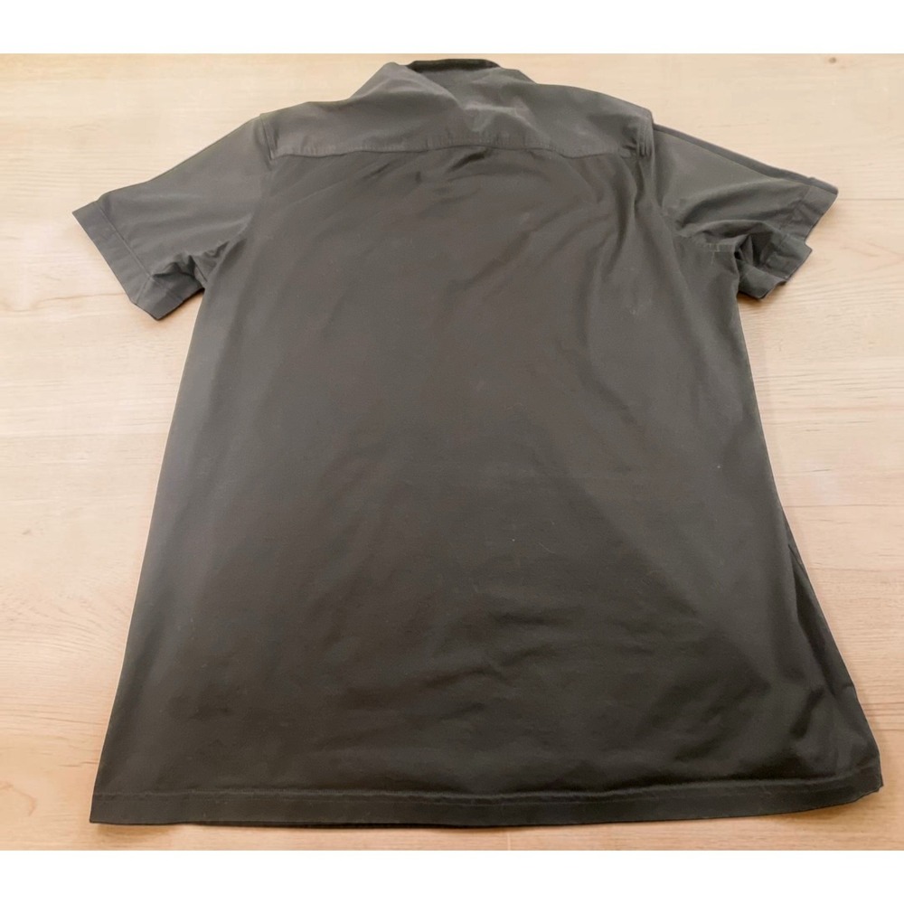 Bugatchi 8-Way Stretch Black Short Sleeve Button Down Shirt Large NWOT - Picture 5 of 5